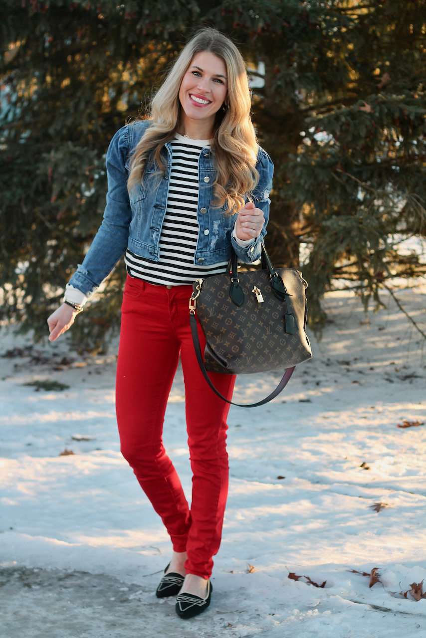 Flashback Friday: Red Pants  Red pants outfit, Red jeans outfit