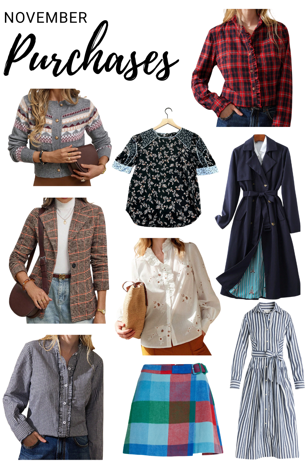 November Clothing Purchases 2025