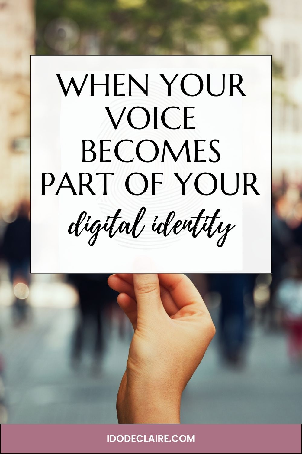 When Your Voice Becomes Part of Your Digital Identity