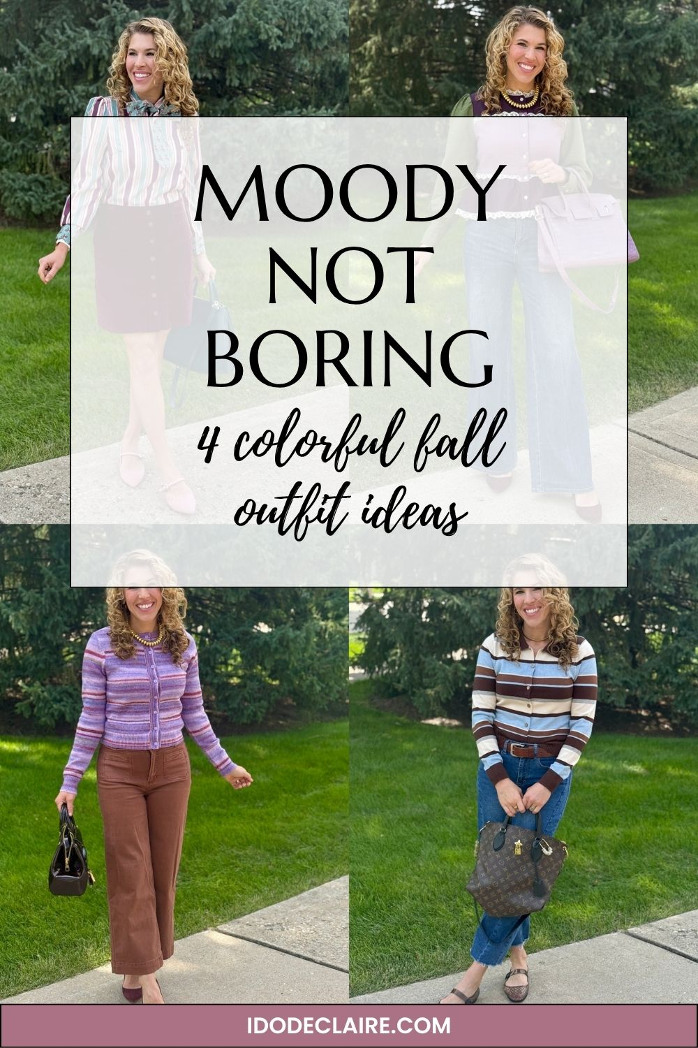 Moody, Not Boring : 4 Colorful Fall Outfit Ideas & Linkup