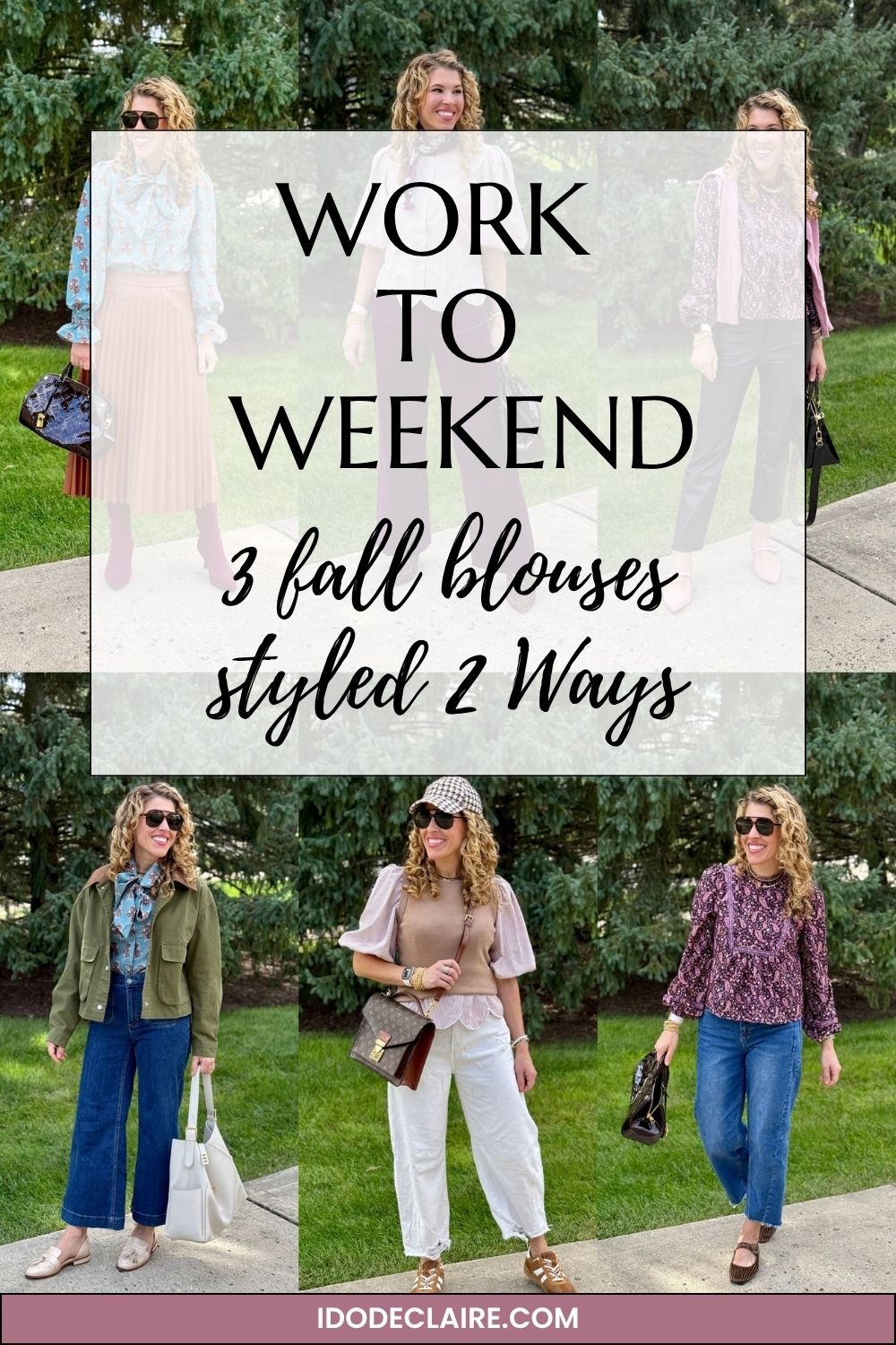 Working Overtime: 3 Fall Blouses Styled for Work & Weekend & Linkup